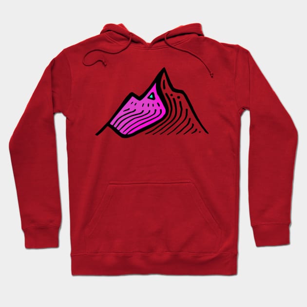 Mountain Line Art Hoodie by VANDERVISUALS